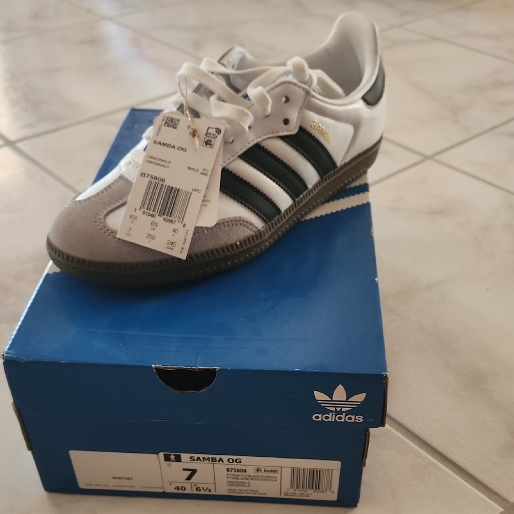 Adidas Samba OG Sneakers - Black, White, and Gray
